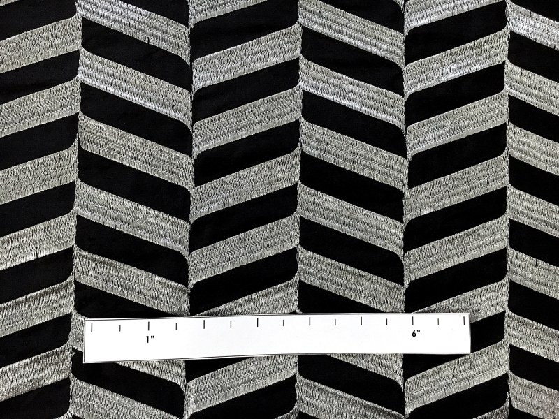 Silk Shantung with Metallic Embroidery2