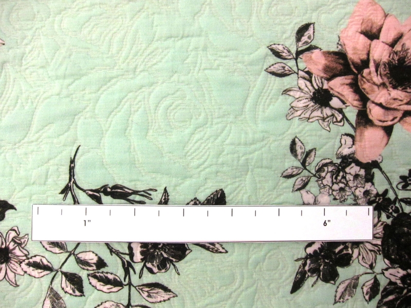 Cotton Blend Matelasse Print 1