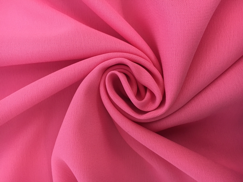 Italian Silk Marocain Crepe in Flamingo Pink0