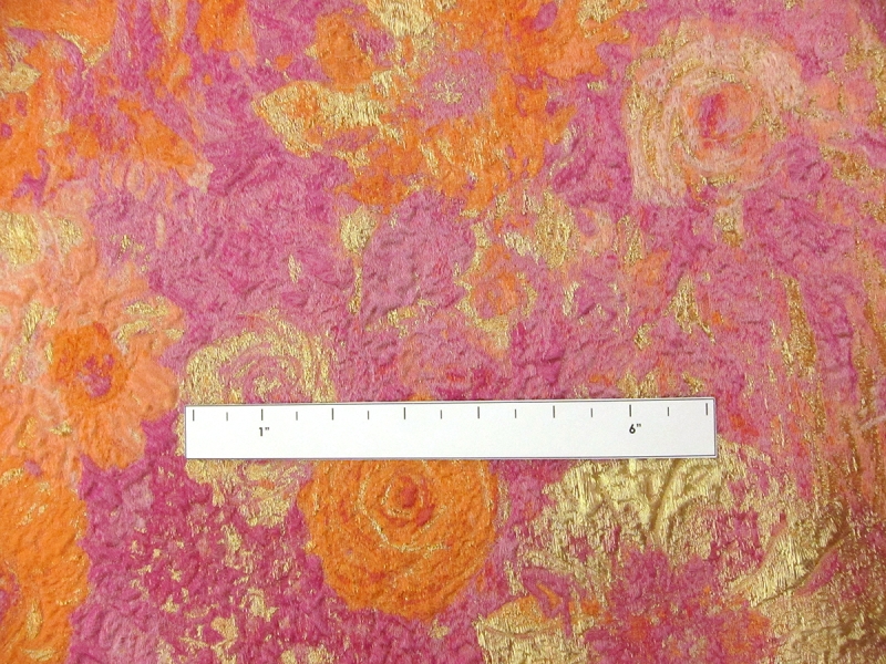 Metallic Silk Blend Organza Cloqué4