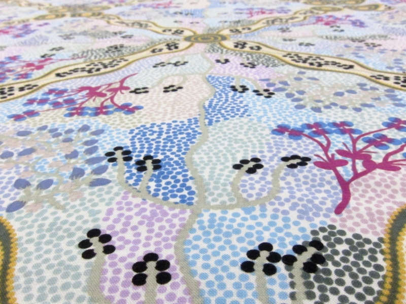 Australian Cotton Print With Aboriginal Motif2