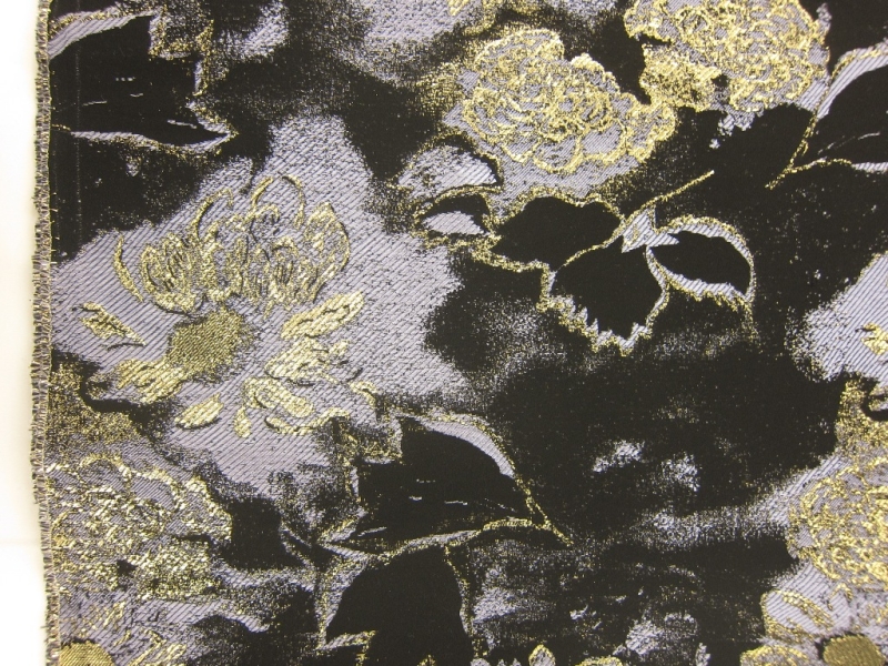 Stretch Metallic Jacquard0