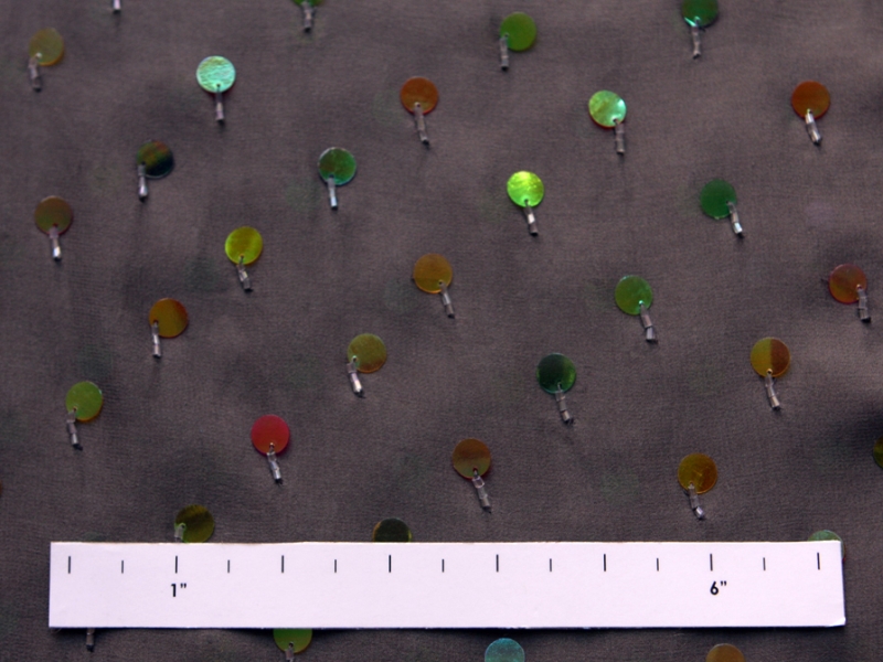 Paillettes on Silk Chiffon1