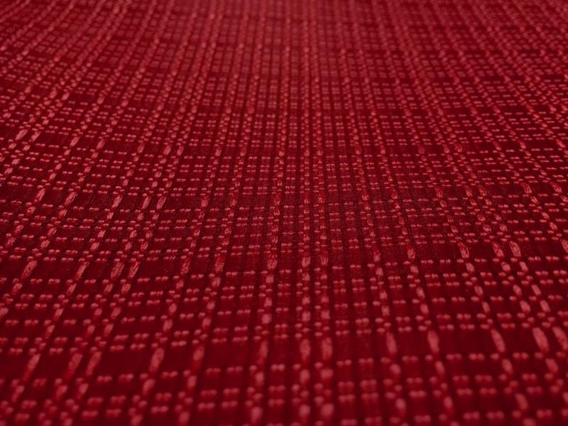 Silk and Viscose Blend Raffia Gazar in Red0