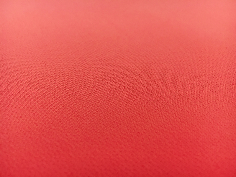 Polyester Stretch Crepe in Bright Papaya1