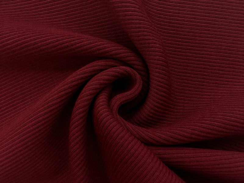 Virgin Wool Rib Knit in Cranberry2