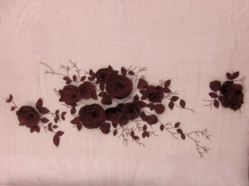 Flower Appliqué on Tulle Panel0