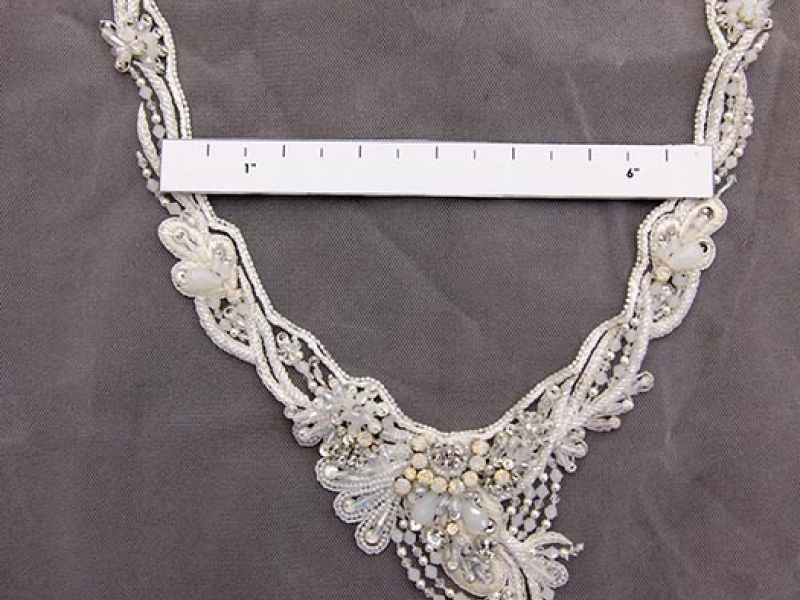 Adelaide Crystal Beaded and Embroidered Tulle Bodice2