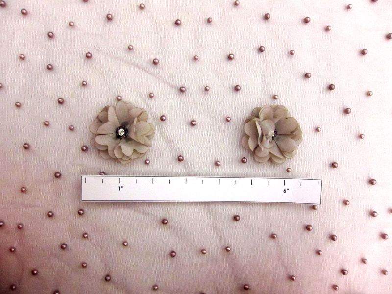 Crystal Beaded Tulle with Flower Appliqué4