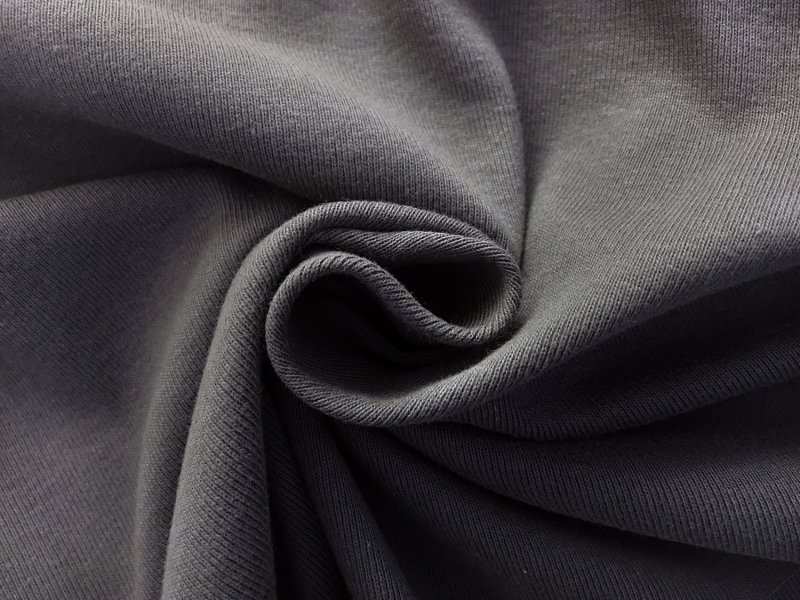 Japanese Cotton Tubular Rib Knit in Graphite1