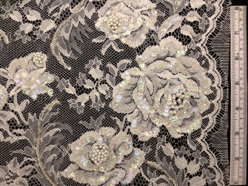 Beaded Chantilly Lace0