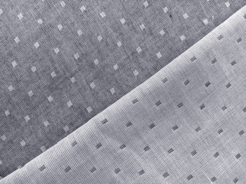 Double Gauze Cotton Chambray Dobby in Indigo0