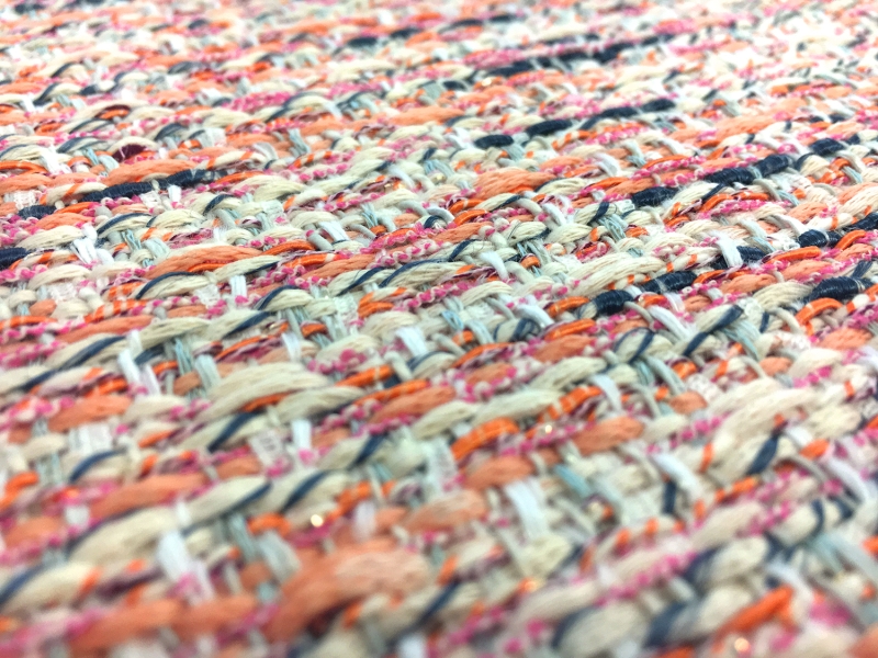 Lesage Cotton Blend Tweed in Cantaloupe 1