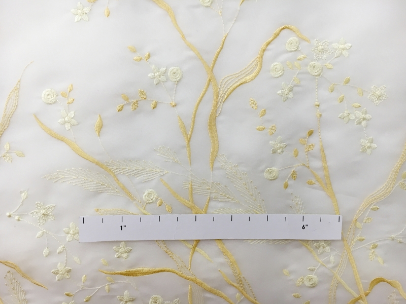 Silk Satin Organza with Degradé Embroidery1