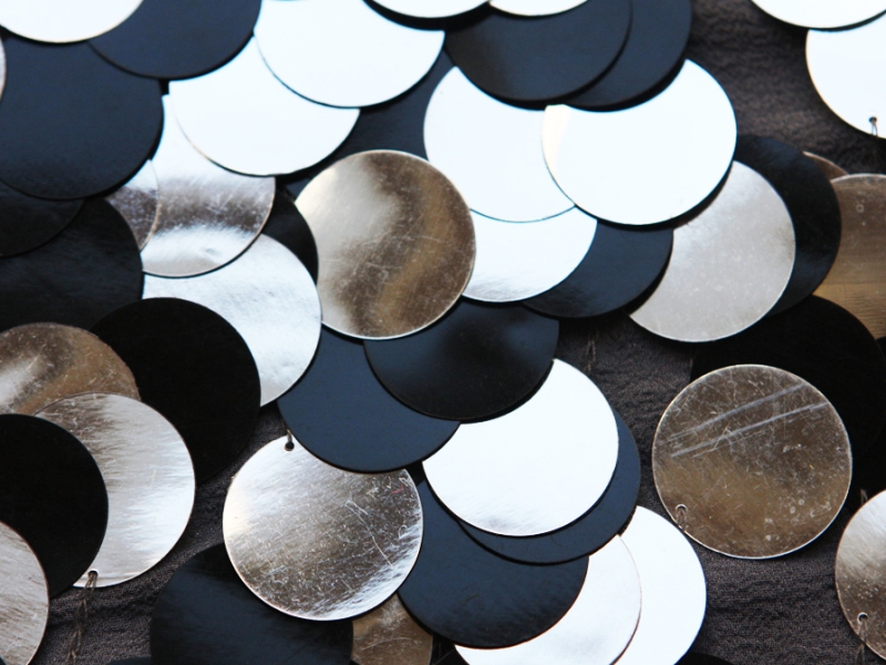 Paillettes on Silk Chiffon3