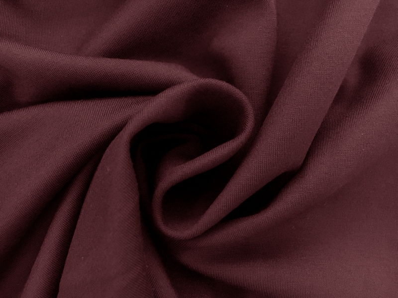 Lightweight Rayon Blend Ponte Knit in Wine2