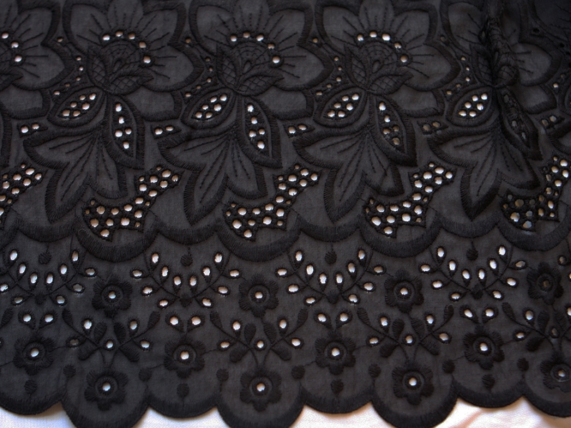 Cotton Eyelet in Black2