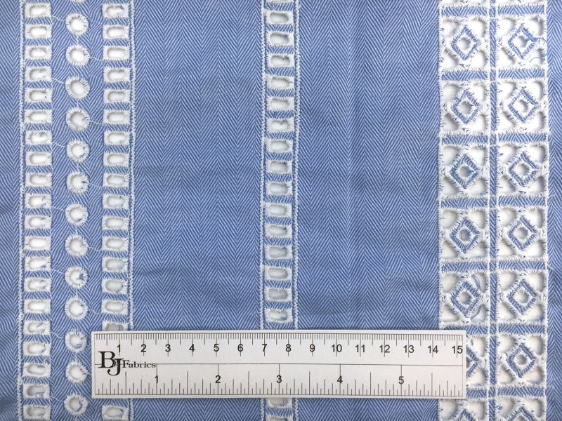 Japanese Cotton Eyelet over Herringbone2