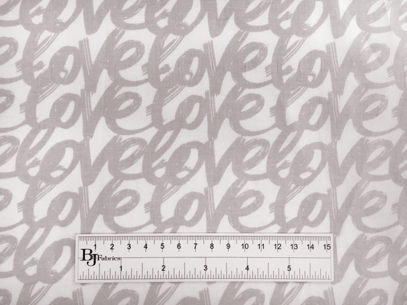 Cotton Broadcloth Love Print3
