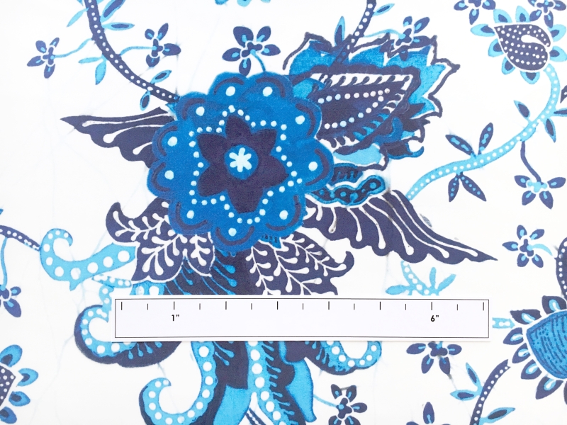 Printed Silk Chiffon with Batik Like Florals1