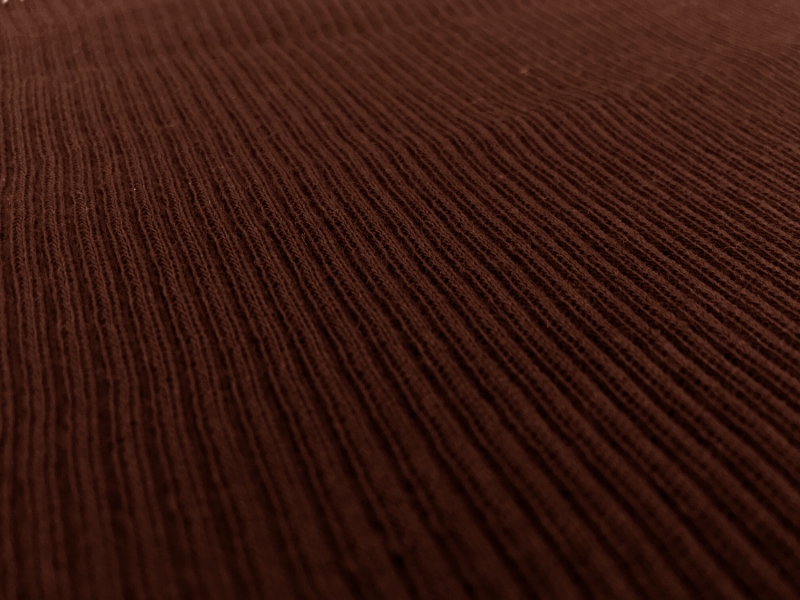 Virgin Wool Rib Knit in Burnt Umber2