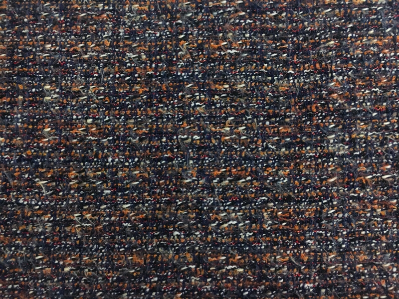 Lesage Cotton Blend Tweed in Navy and Multi0