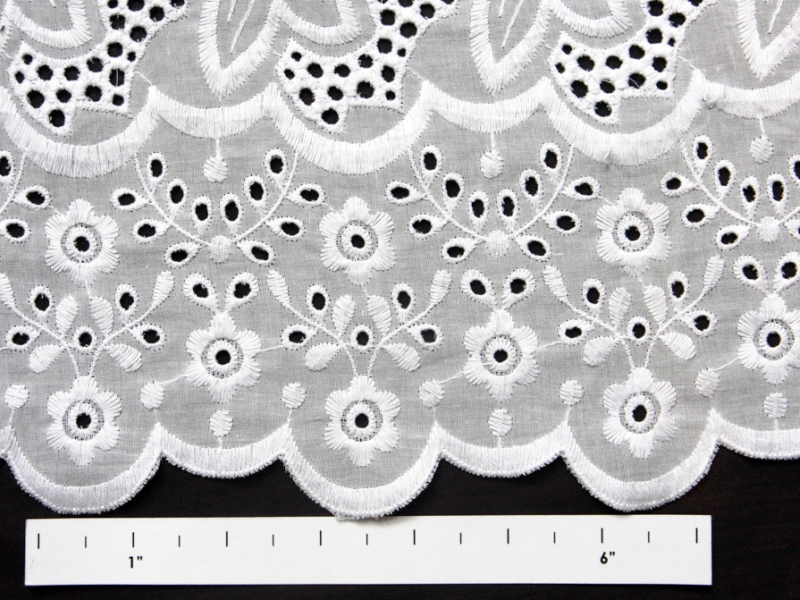 Cotton Eyelet in White0