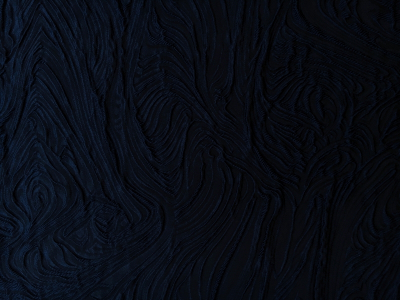 Silk and Polyester Blend Cloqué Brocade with Wave Texture0