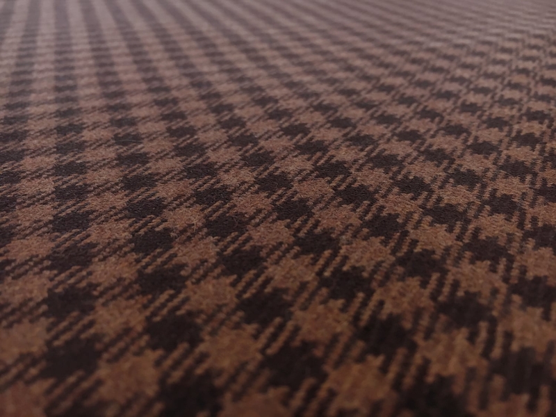 Italian Virgin Wool Shepherds Check in Rosewood3