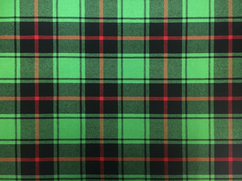 Italian Virgin Wool Tartan Plaid in Emerald 0