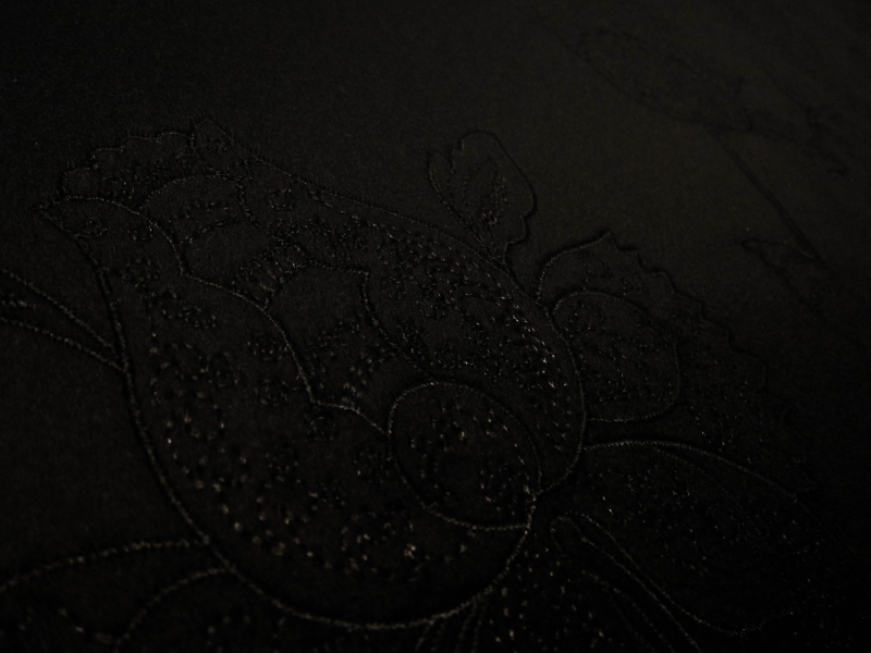 Embroidered Wool Cashmere Coating0