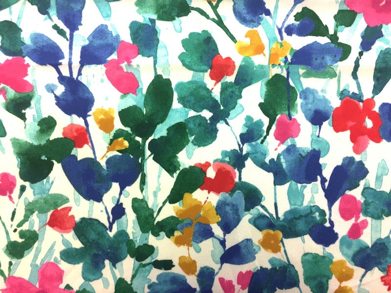 Cotton Twill Floral Print0