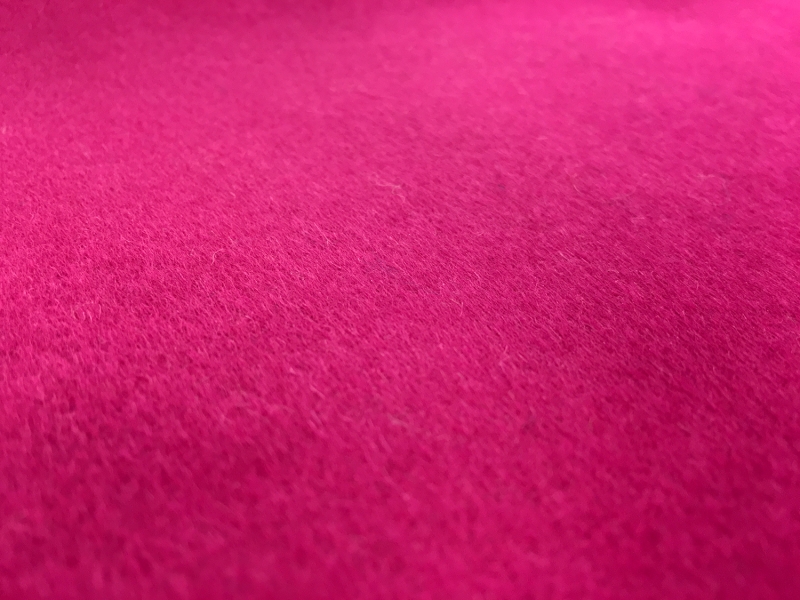 Virgin Wool Coating in Fuchsia0