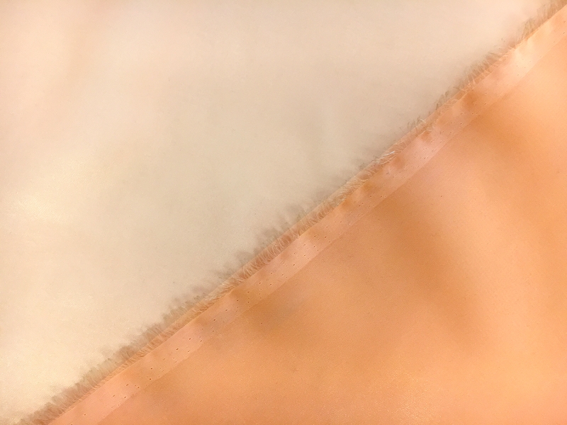 Microfiber Gold Metallic Chiffon in Melon1