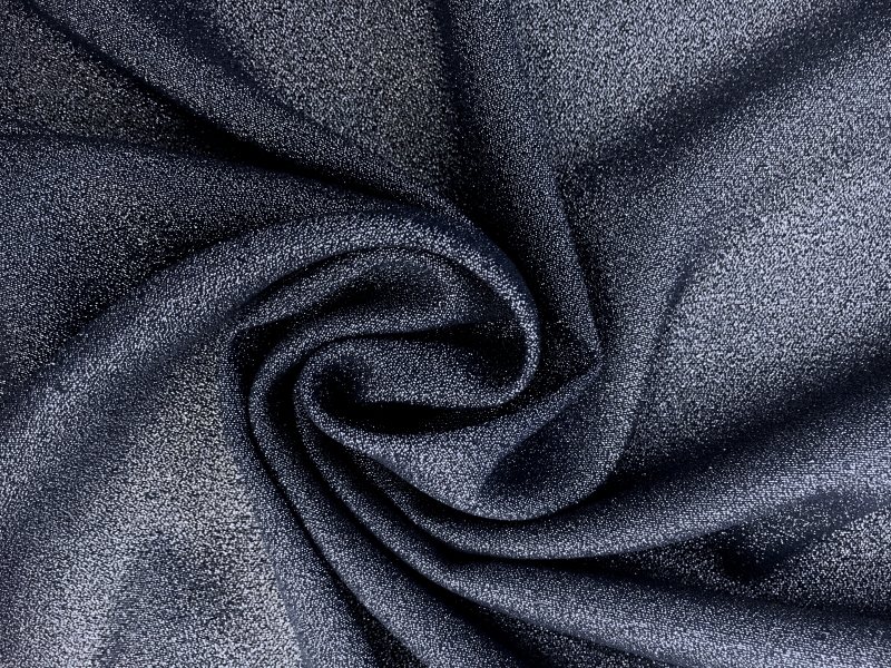 Lightweight Silk Blend Metallic Crepe0