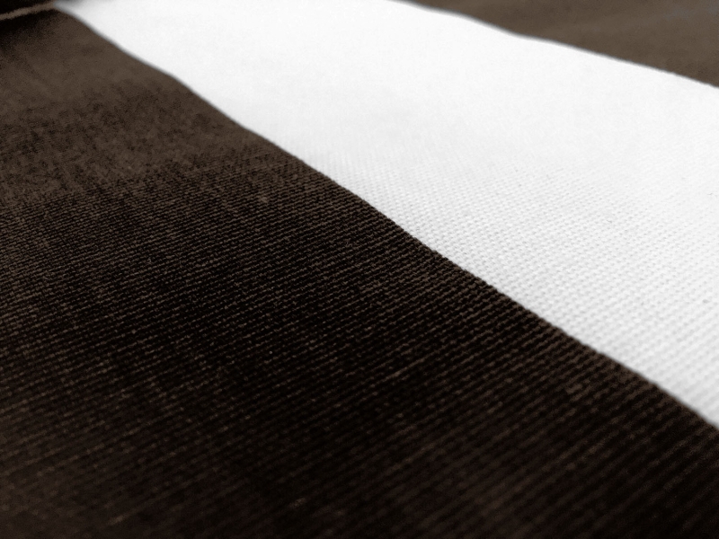 Cotton Canvas 3" Stripe in Espresso And White2