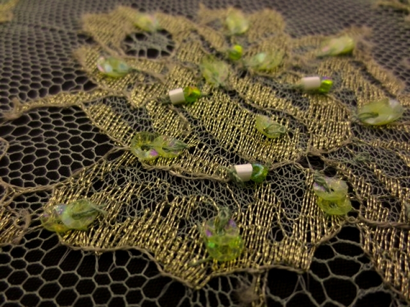 Beaded Metallic Chantilly Lace2