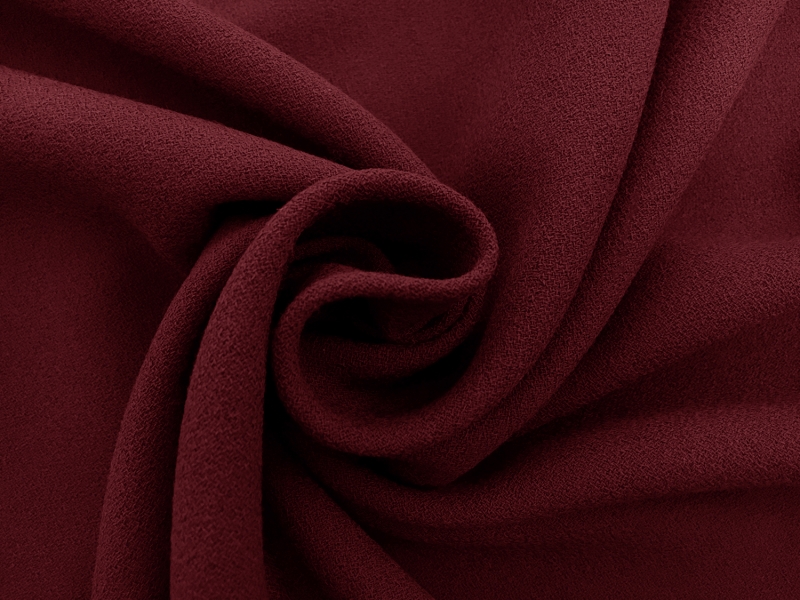 Italian Wool Crepe in Bordeaux Scuro1