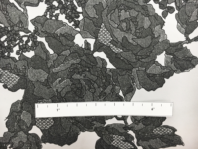 Polyester Silk Blend Double Face Appliqued Zibelline2