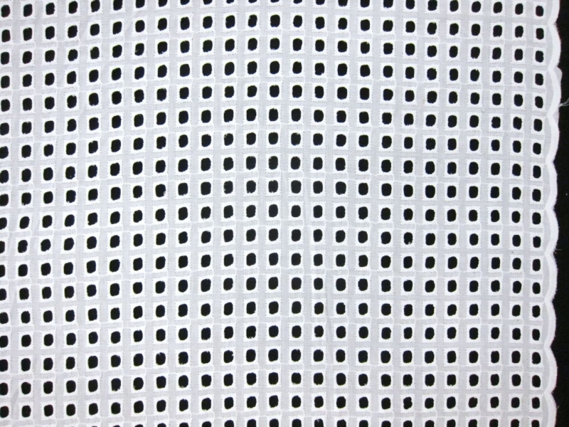 Cotton Eyelet in White0