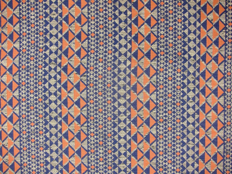 Cotton and Polyester Blend Geometric Brocade0