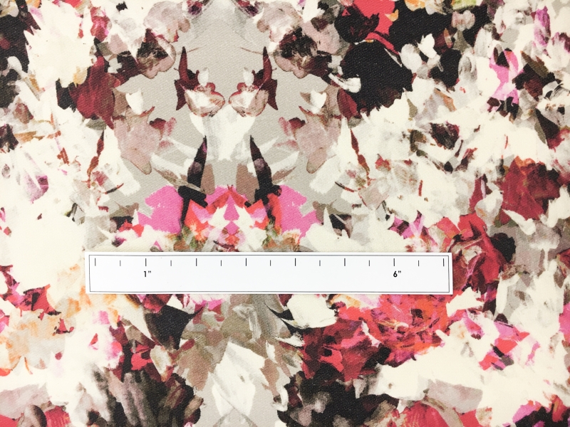 Printed Heavy Silk and Wool with Large Sections of Painterly Florals1