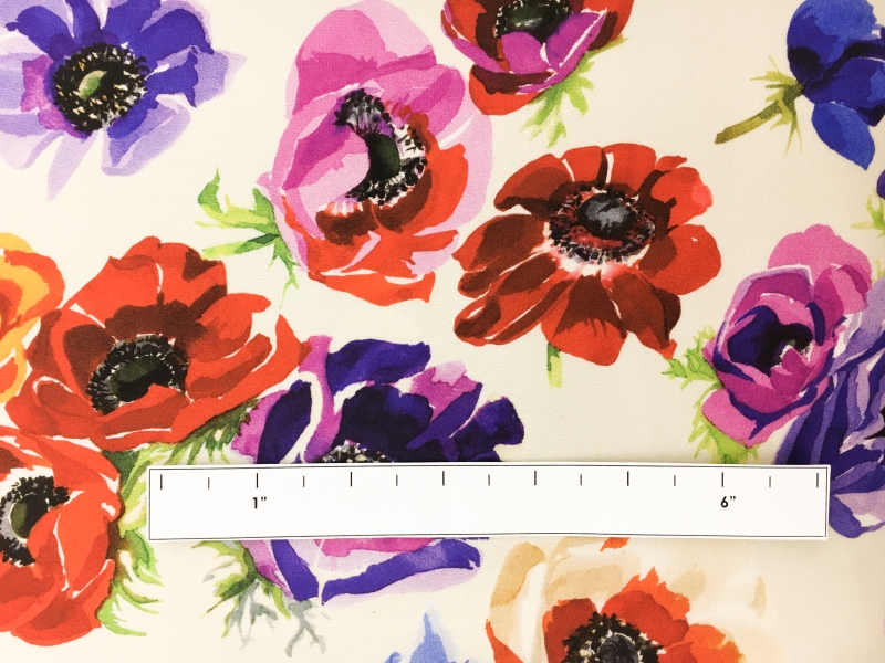 Printed Silk Satin Chiffon with Floral Degradé1