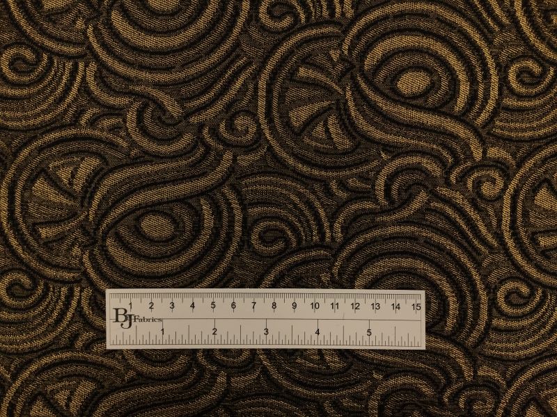 Gold Metallic Brocade with Swirls 1