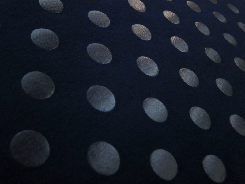 Cotton Blend Knit With Polka Dots in Navy2