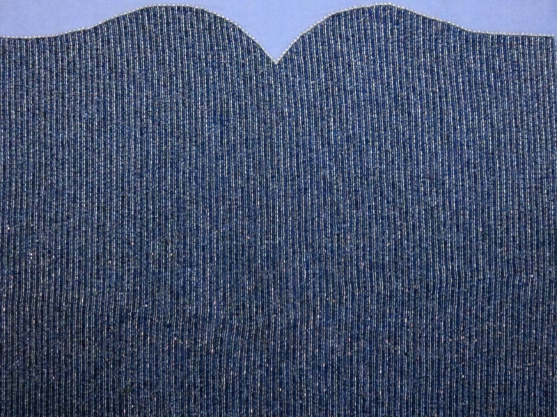 Suzanne Royal Bugle Bead Embroidered Tulle Bodice 0