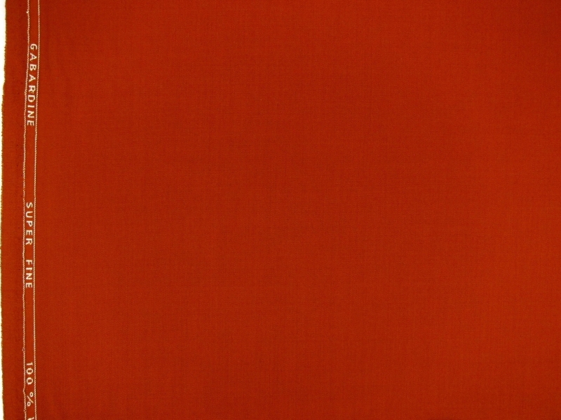 Wool Gabardine in Burnt Orange0