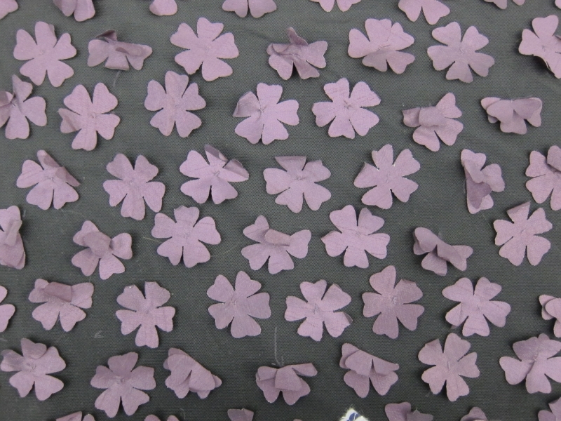 Flowers Appliqué on Tulle0