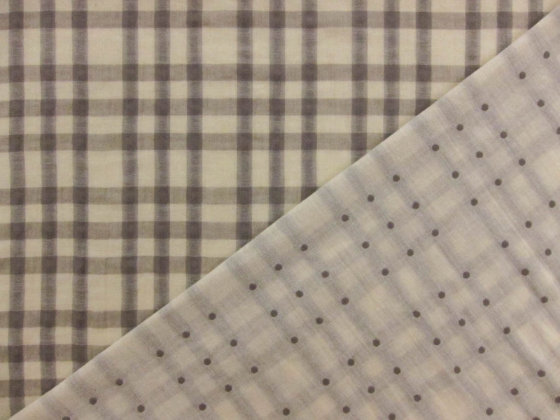 Japanese Woven Plaid Double Layer Gauze0
