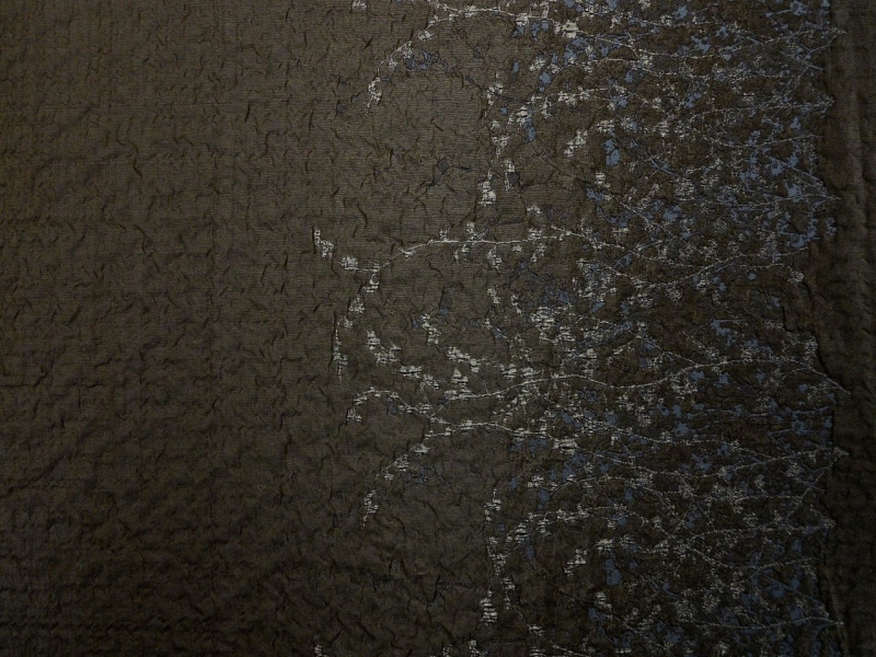 Metallic Silk Blend Lamé Organza Cloqué Panel0